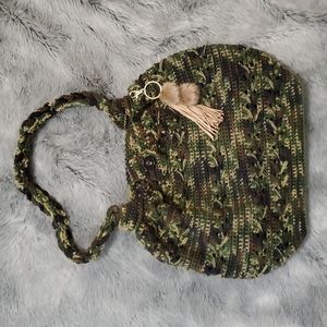 Hand-made crocheted handbag